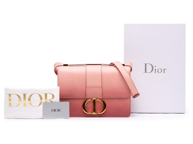 Bolsa 30 Montaigne Dior em pele de vitelo degradê rosa - vista 7