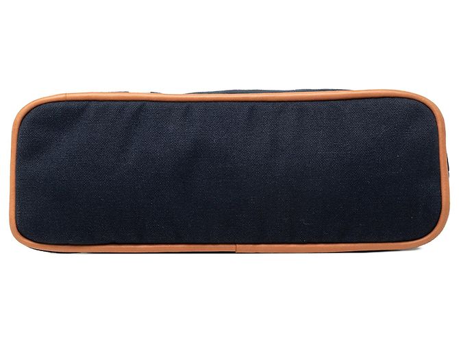 Hermès Blue Toile Bolide Trousse De Voyage Pouch PM - vista 3
