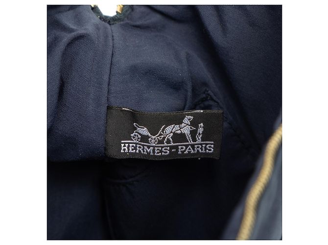 Hermès Blue Toile Bolide Trousse De Voyage Pouch PM - vista 5