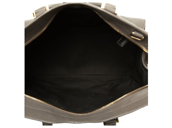 Autre Marque Borsa Saint Laurent Cabas Chyc piccola in pelle di pecora grigia - vista 4