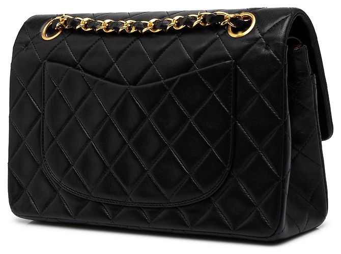 Chanel Black Small Classic Lambskin Double Flap - vista 2