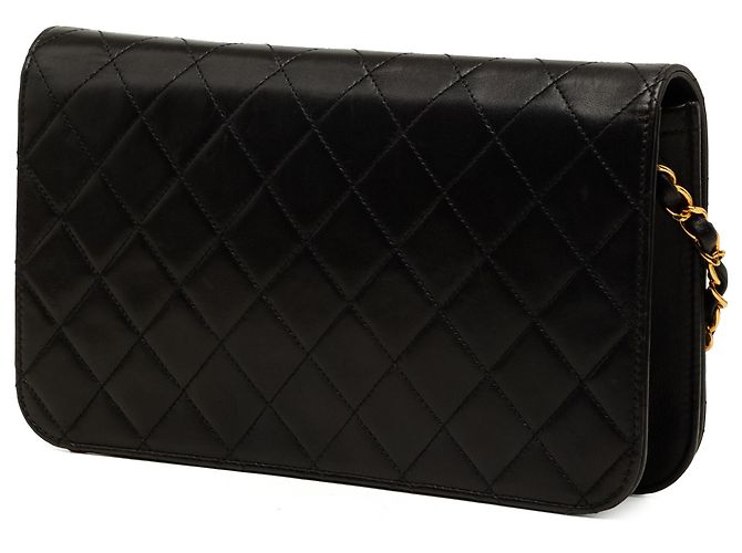 Chanel Black Medium CC Quilted Lambskin Full Flap - Ansicht 2