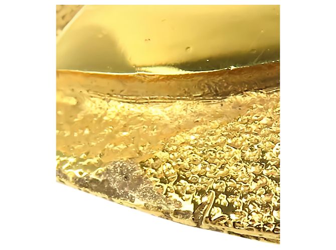 Spilla rotonda placcata oro Chanel Gold CC - vista 6