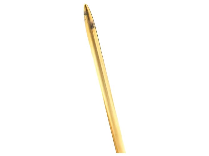 Spilla rotonda placcata oro Chanel Gold CC - vista 9