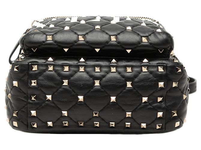 Valentino Black Mini Nappa VLTN Rockstud Spike Backpack - view 3