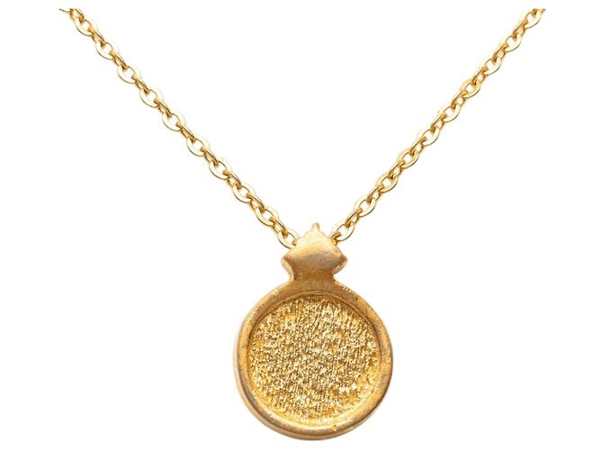Collana Dior Gold Plated Enamel Strass Logo Pendant - vista 3