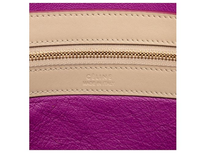 Céline Celine Phantom Cabas Tote Pequeno em Couro Bege - vista 5