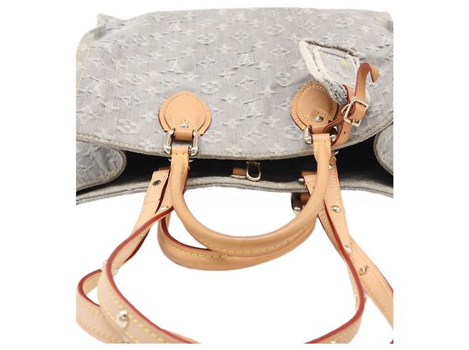 Louis Vuitton Gray Monogram Denim Onthego MM - vista 12
