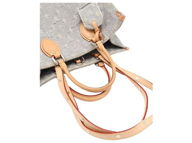 Louis Vuitton Gray Monogram Denim Onthego MM - vista 13