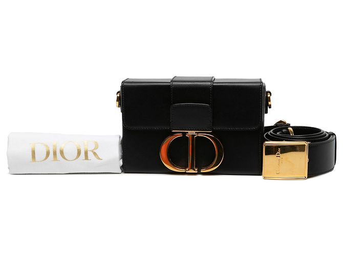 Borsa Dior 30 Montaigne Box Bag in pelle di vitello nera - vista 7