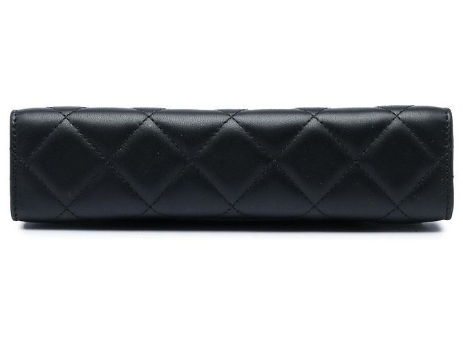 Clutch Chanel Black Mini Lambskin Leather Evening By The Sea Clutch - vista 3