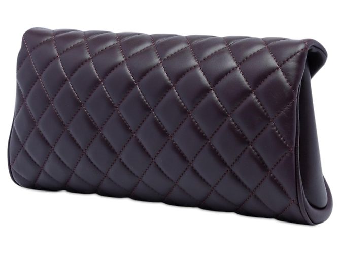 Clutch Chanel Purple Quilted Lambskin Fold Up Again - vista 2