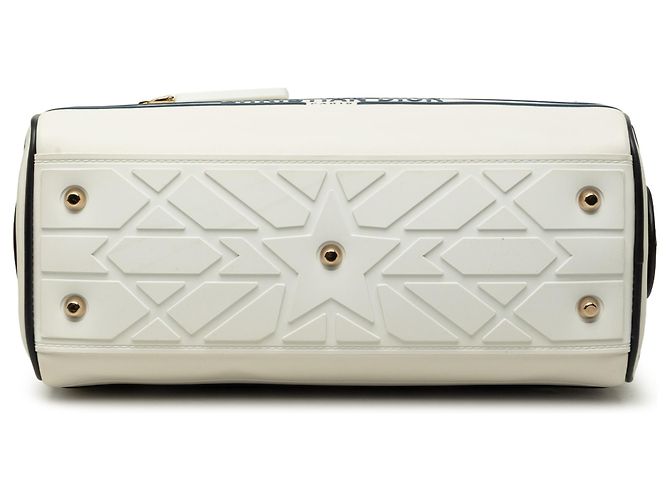 Borsa Bowling Dior Vibe piccola in pelle bianca con zip Dior - vista 3