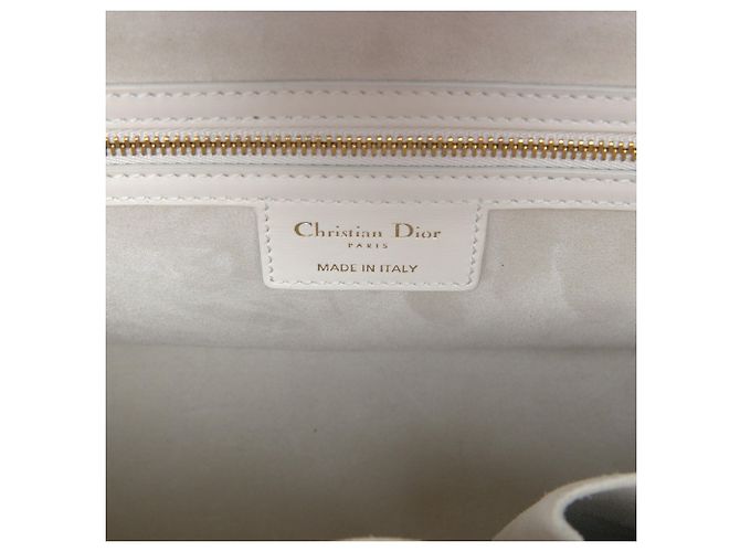Borsa Dior Parisienne in pelle di vitello liscia bianca - vista 4
