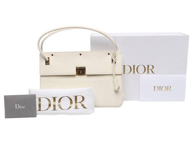 Borsa Dior Parisienne in pelle di vitello liscia bianca - vista 6