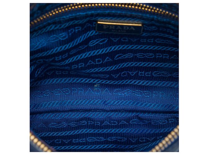 Prada Blue Tessuto Wristlet Clutch - Ansicht 4