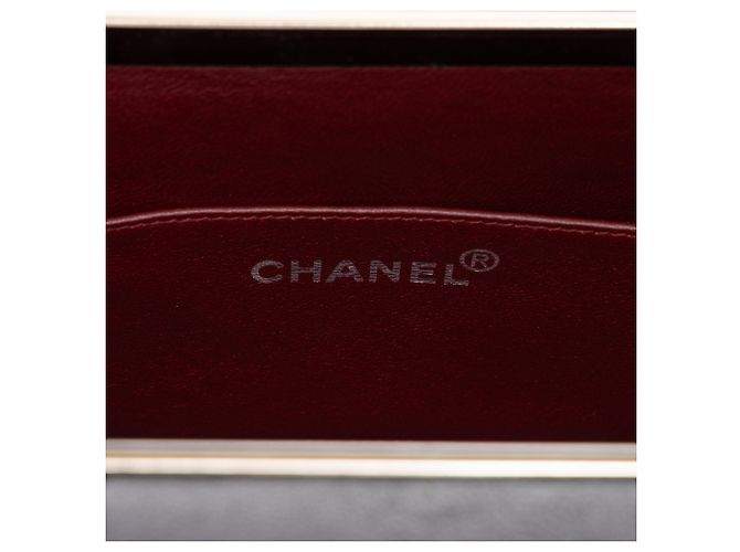 Borsa Vanity Box Chanel in pelle d'agnello matelassé nera - vista 5