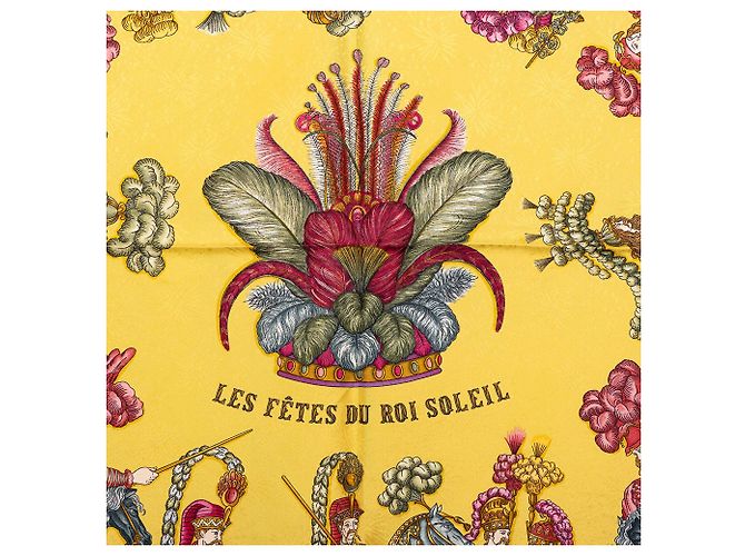 Hermès Red Les Fetes Du Roi Soleil Seidentuch 90 - Ansicht 3