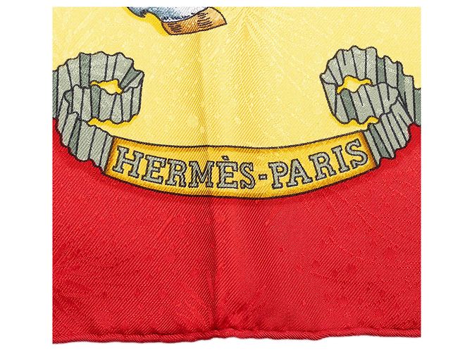 Hermès Red Les Fetes Du Roi Soleil Seidentuch 90 - Ansicht 4