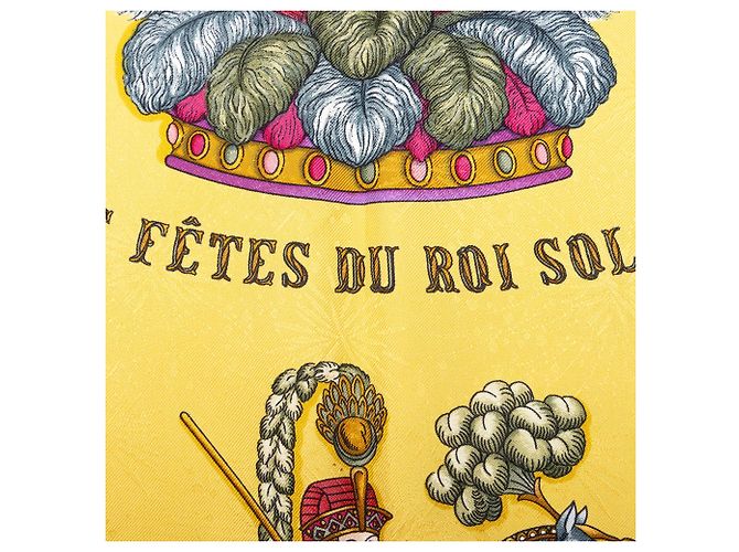 Hermès Red Les Fetes Du Roi Soleil Seidentuch 90 - Ansicht 5