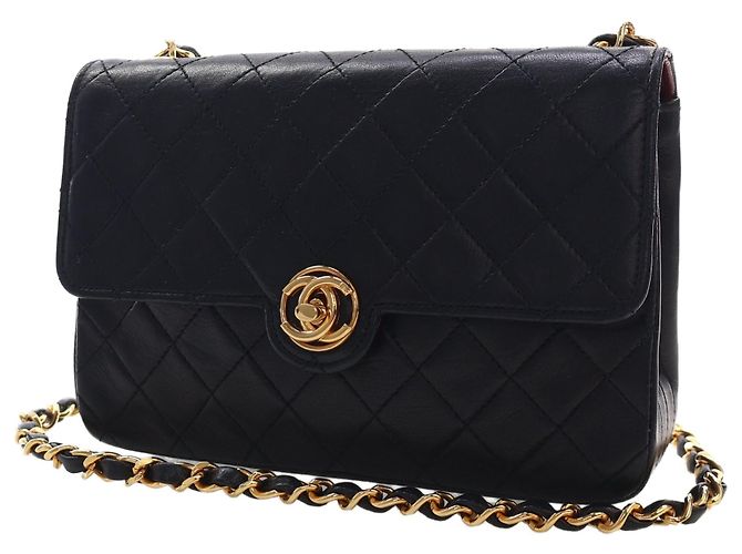 Chanel Black Mini Lambskin Circle CC Single Flap - vista 10