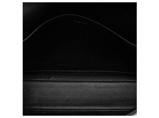 Céline Borsa a spalla Celine Claude in pelle di vitello lucida nera con Triomphe - vista 4