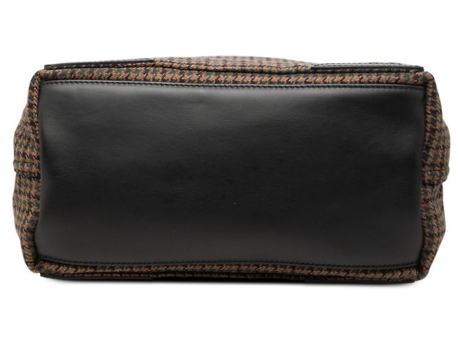 Borsa Balenciaga in lana e pelle marrone - vista 3