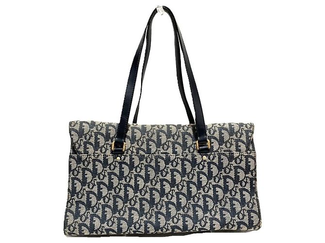 Christian Dior Saddle Bag Tote Trotter aus Canvas x Leder - Ansicht 2