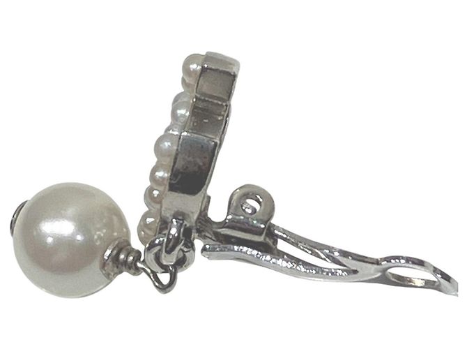 Boucles d'oreilles Clip Coco Mark en perles Chanel - vue 2