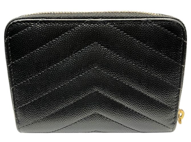 Billetera bi-fold de cuero negro Yves Saint Laurent - vista 2