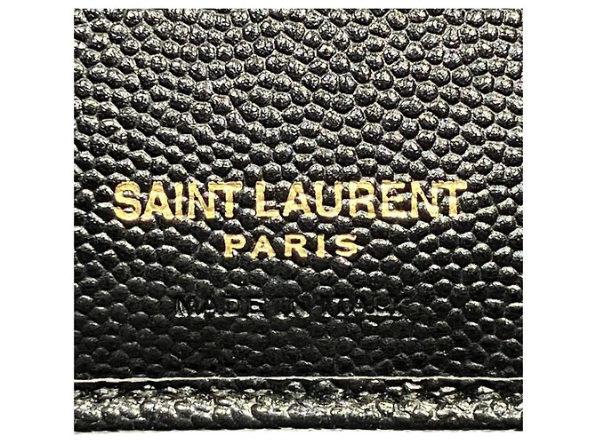 Billetera bi-fold de cuero negro Yves Saint Laurent - vista 4