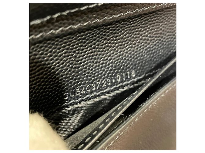 Billetera bi-fold de cuero negro Yves Saint Laurent - vista 8