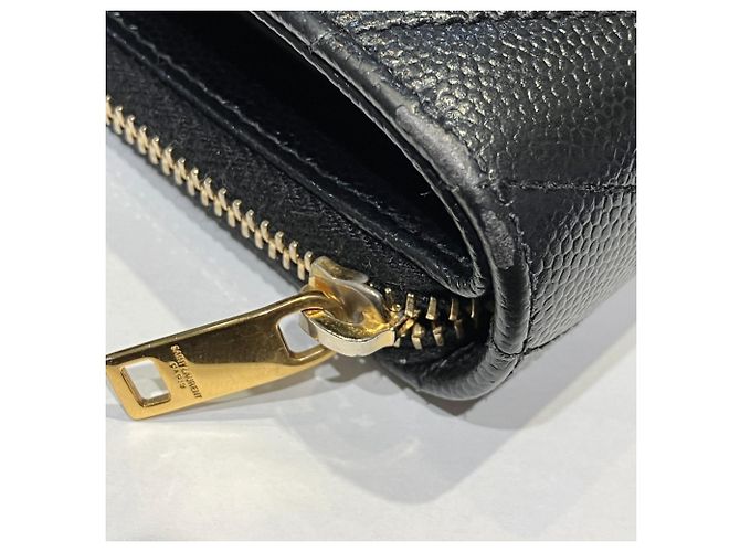 Billetera bi-fold de cuero negro Yves Saint Laurent - vista 9