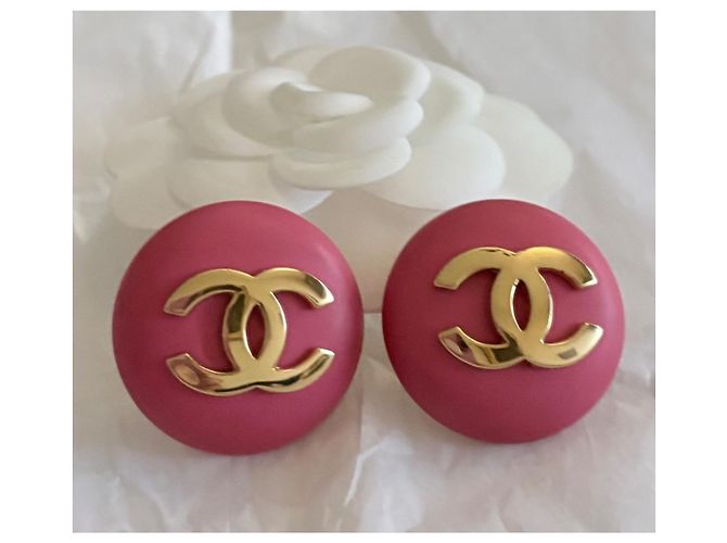 Chanel CC Ohrringe aus roségoldfarbenem Metall - Ansicht 10