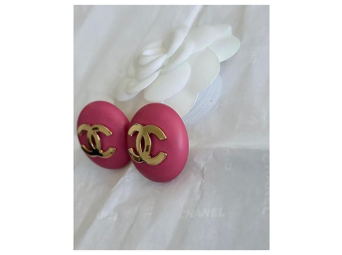 Chanel CC Ohrringe aus roségoldfarbenem Metall - Ansicht 3
