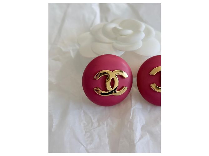 Chanel CC Ohrringe aus roségoldfarbenem Metall - Ansicht 5