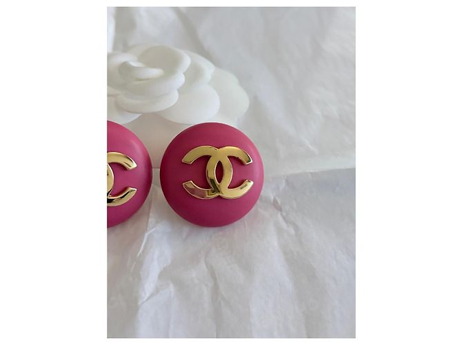 Chanel CC Ohrringe aus roségoldfarbenem Metall - Ansicht 6