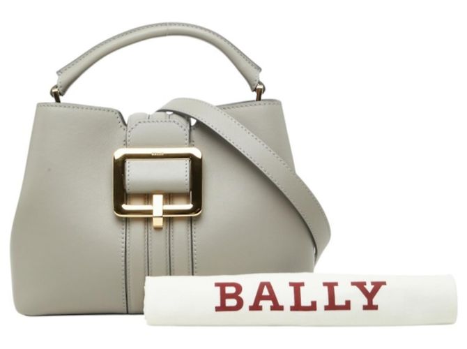 Sac à main en cuir gris Bally JORAH - vue 11