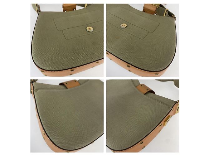 Borsa a spalla marrone khaki Christian Dior - vista 7
