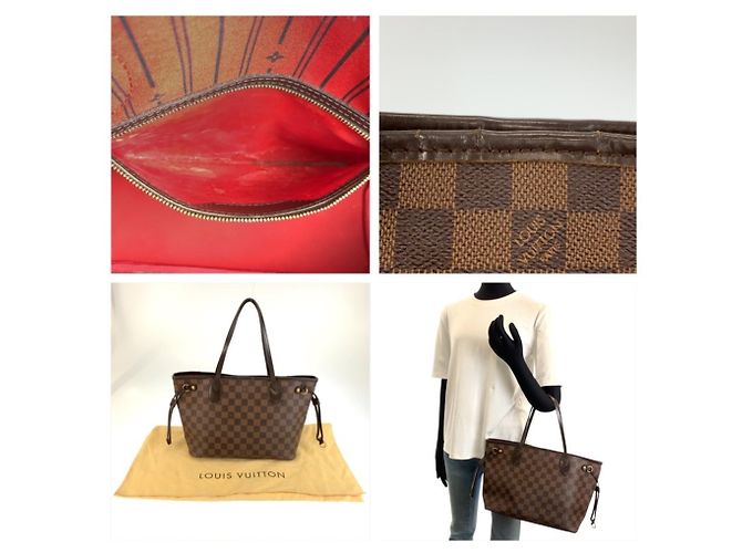 Sac à main Louis Vuitton Damier Neverfull PM - vue 7
