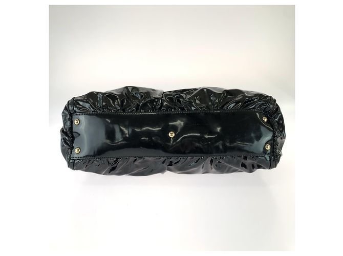 Gucci Abbey Tote Bag aus schwarzem Emaille - Ansicht 10