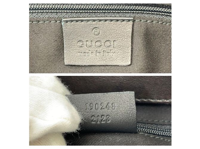 Gucci Abbey Tote Bag aus schwarzem Emaille - Ansicht 4