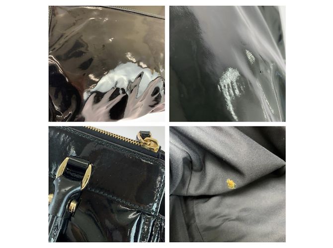 Gucci Abbey Tote Bag aus schwarzem Emaille - Ansicht 6