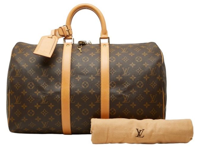 Borsa Boston Keepall 45 Monogram Louis Vuitton - vista 12