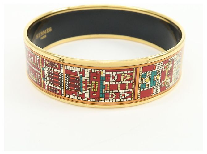 Hermès Bracciale Hermes Caleche Enamel Wide - vista 4