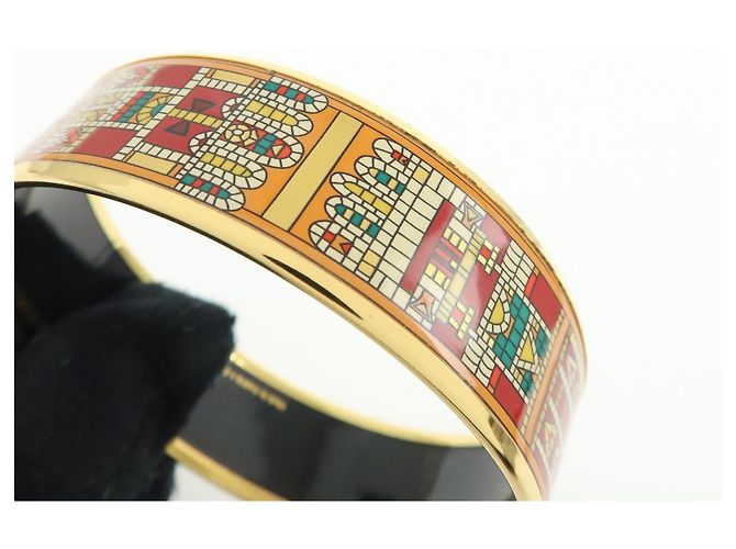 Hermès Bracciale Hermes Caleche Enamel Wide - vista 7