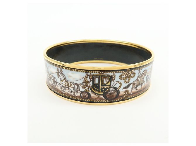 Hermès Brazalete Hermes Caleche Enamel Wide - vista 2