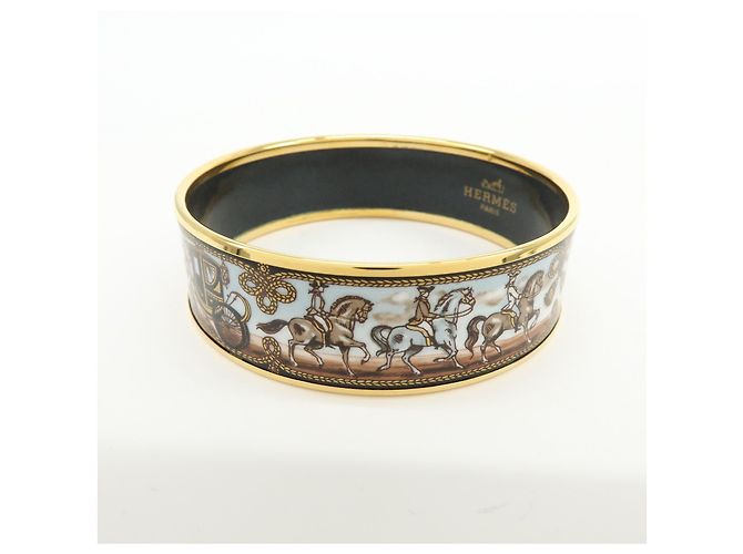Hermès Brazalete Hermes Caleche Enamel Wide - vista 3