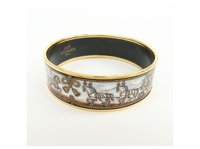 Hermès Brazalete Hermes Caleche Enamel Wide - vista 4