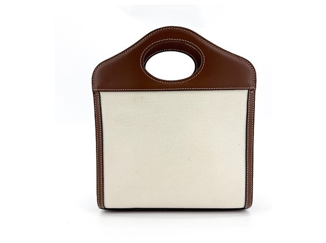 Burberry Logo Pocket Canvas with Leather Small - vista 2